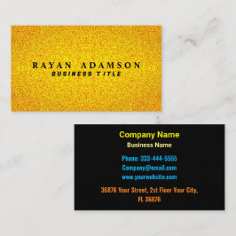 ブラックエレガント金ゴールドグリッター – ラグジュアユニークリー 名刺