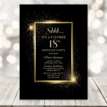 ブラックエレガント金ゴールドサプライズ18thバースデーパーティー 招待状<br><div class="desc">この黒と金ゴールドの驚きの18th誕生日の招待状は、本当に思い出に残るお祝いのためのステージを設定するように設計されている。カスタマイズ可能な文字テンプレートを使用すると、名誉あるゲストの名前、秘密のパーティー詳細、および会場を簡単に追加できる。あなたの愛する人は笑いと大切な思い出の夜のために入る。さまざまな紙タイプとコーナースタイルから選択して、好みに合ユニークった招待状を作成できる。さらに、デジタルバージョンを好む招待をダウンロードすもしるオプションもある。</div>