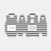 ブラックエレガント金ゴールドストライプファースト聖餐式 フェイバーボックス (折り畳みなし)