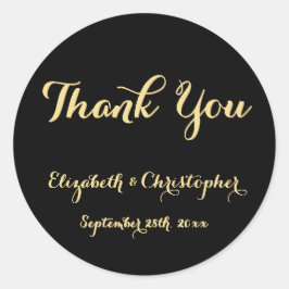 ブラックエレガント金ゴールドス結婚クリプトの好意 ラウンドシール