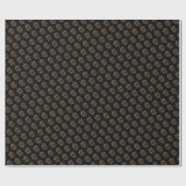 ブラックエレガント金ゴールドタイポグラフィワールドズベストパパ ラッピングペーパー (フラット)