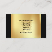 ブラックエレガント金ゴールドブティック名刺 名刺 (裏面)