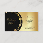 ブラックエレガント金ゴールドブティック名刺 名刺 (正面)