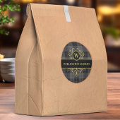 ブラックエレガント金ゴールドプライドモノグラムの事業 ラベル