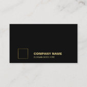 ブラックエレガント金ゴールドプレーンプロフェッショナル企業の 名刺 (正面)