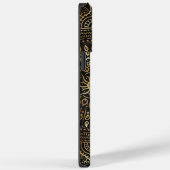 ブラックエレガント金ゴールドマンダラフローラデザイン Case-Mate iPhoneケース (裏面 / 右)