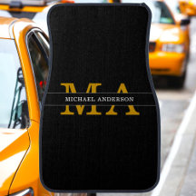 ブラックエレガント金ゴールドモノグラム名前をカスタムする