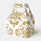 ブラックエレガント金ゴールドヴィンテージウェディング フェイバーボックス (裏面サイド)