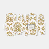 ブラックエレガント金ゴールドヴィンテージウェディング フェイバーボックス (折り畳みなし)