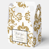ブラックエレガント金ゴールドヴィンテージウェディング フェイバーボックス (オープン)