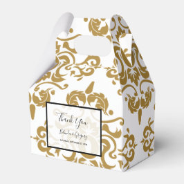 ブラックエレガント金ゴールドヴィンテージウェディング フェイバーボックス