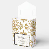 ブラックエレガント金ゴールドヴィンテージウェディング フェイバーボックス (オープン)