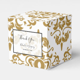 ブラックエレガント金ゴールドヴィンテージウェディング フェイバーボックス