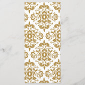 ブラックエレガント金ゴールドヴィンテージウェディング メニュー (裏面)