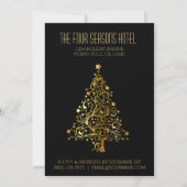 ブラックエレガント金ゴールド企業のオフィスホリデーパーティー (裏面)