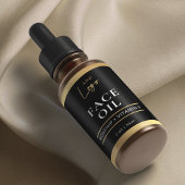 ブラックエレガント金ゴールド化粧用スキンケアボトルラベル ラベル