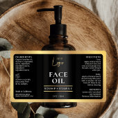 ブラックエレガント金ゴールド化粧用スキンケアボトルラベル ラベル