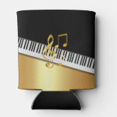 ブラックエレガント金ゴールド音楽ノート、ピアノ鍵 缶クーラー (裏面)