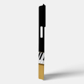 ブラックエレガント金ゴールド音楽ノート、ピアノ鍵 Case-Mate iPhoneケース (裏面 / 右)