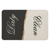 ブラックエレガント金ゴールド&クリームクリーン/ダーティ食洗機 マグネット (横)