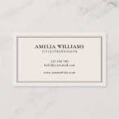 ブラックエレガント&アイボリーミニマルプロフェッショナル 名刺 (裏面)