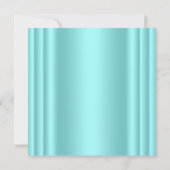 ブラックエレガント&ティール(緑がかった色)ブルーキンセアニェラ 招待状 (裏面)