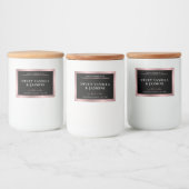 ブラックエレガント&バラ金ゴールド製品包装ラベル フードラベル (ボトル)