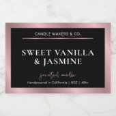 ブラックエレガント&バラ金ゴールド製品包装ラベル フードラベル (シングルラベル)