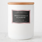 ブラックエレガント&バラ金ゴールド製品包装ラベル フードラベル (正面)