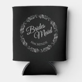 ブラックエレガント・ブライドメイドのフリル結婚ズ 缶クーラー (正面)