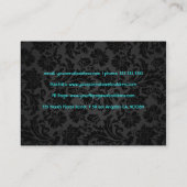 ブラックエレガント&メタリックブルーヴィンテージマスク 名刺 (裏面)