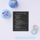 ブラックエレガント&メタリック銀フローラマスク チラシ (シングル)