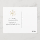 ブラックエレガント&金ゴールドクリスマスホリデーパーティー ポストカード (裏面)