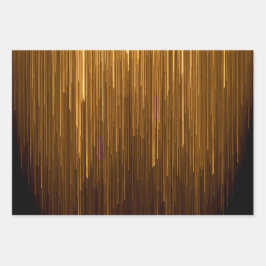 ブラックエレガント&金ゴールド記念日 ラッピングペーパーシート