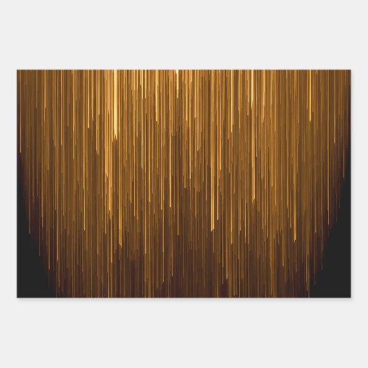 ブラックエレガント&金ゴールド記念日 ラッピングペーパーシート (正面)