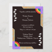 ブラックエレガントlgbtqラブ結婚式招待状 招待状 (正面)