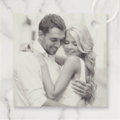 ブラックエレガントMr.And Mrs. Script Monogramカスタム フェイバータグ (裏面)