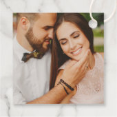 ブラックエレガントMr.And Mrs. Script Monogramカスタム フェイバータグ (裏面)