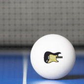 ブラックエレキギター 卓球ボール (ネット)