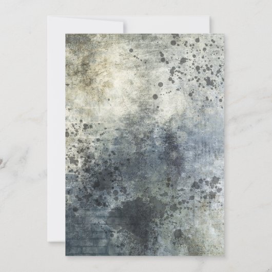 ブラックエレクトリックギターソン10代のズ誕生日 招待状 (裏面)