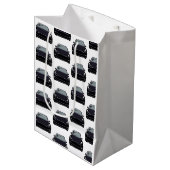 ブラックエレクトリックビークルSUVカー ミディアムペーパーバッグ (正面アングル)