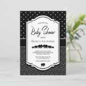 ブラックエレファントのベビーシャワー 招待状 (スタンド正面)