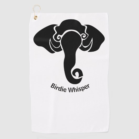 ブラックエレファントファミリーホームアドレス共和党員 ゴルフタオル (正面)