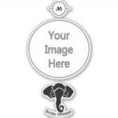 ブラックエレファントファミリーホームアドレス共和党員 シール (正面)