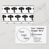 ブラックエレファントファミリーホームアドレス共和党員 名刺 (正面/裏面)