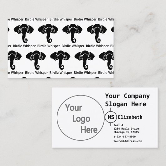 ブラックエレファントファミリーホームアドレス共和党員 名刺 (正面/裏面)