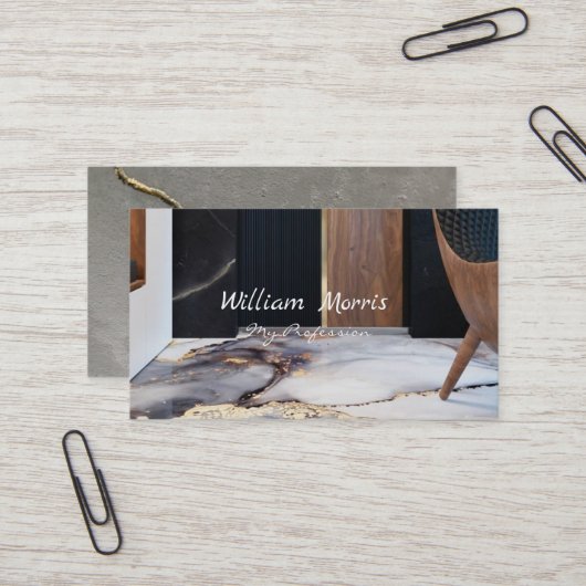 ブラックエレベータロビードアハウスインテリアブローカー 名刺 (正面/裏面インサイチュ)