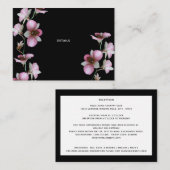 ブラックエンクロージャカード上のピンクの蘭 エンクロージャーカード (正面/裏面)