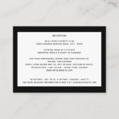 ブラックエンクロージャカード上の白い蘭 エンクロージャーカード (裏面)