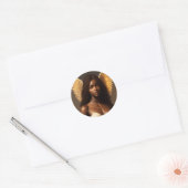 ブラックエンジェルアートワーク – Ethereal Angelcore Etic ラウンドシール (封筒)